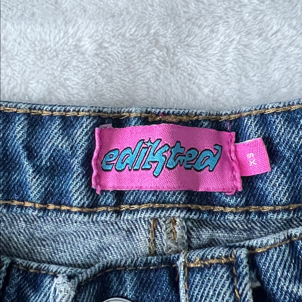 Edikted Women’s Blue Wide-Leg Jeans - XS - Picture 8 of 11